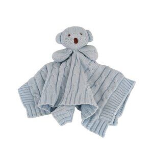 Bella Tunno Orange Giraffe Lovey Baby Security Blanket Teething Rings Rattle